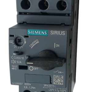 Siemens 3RV2011-1HA10 Disjuntor Motor Tripolar 5,5–8A S00